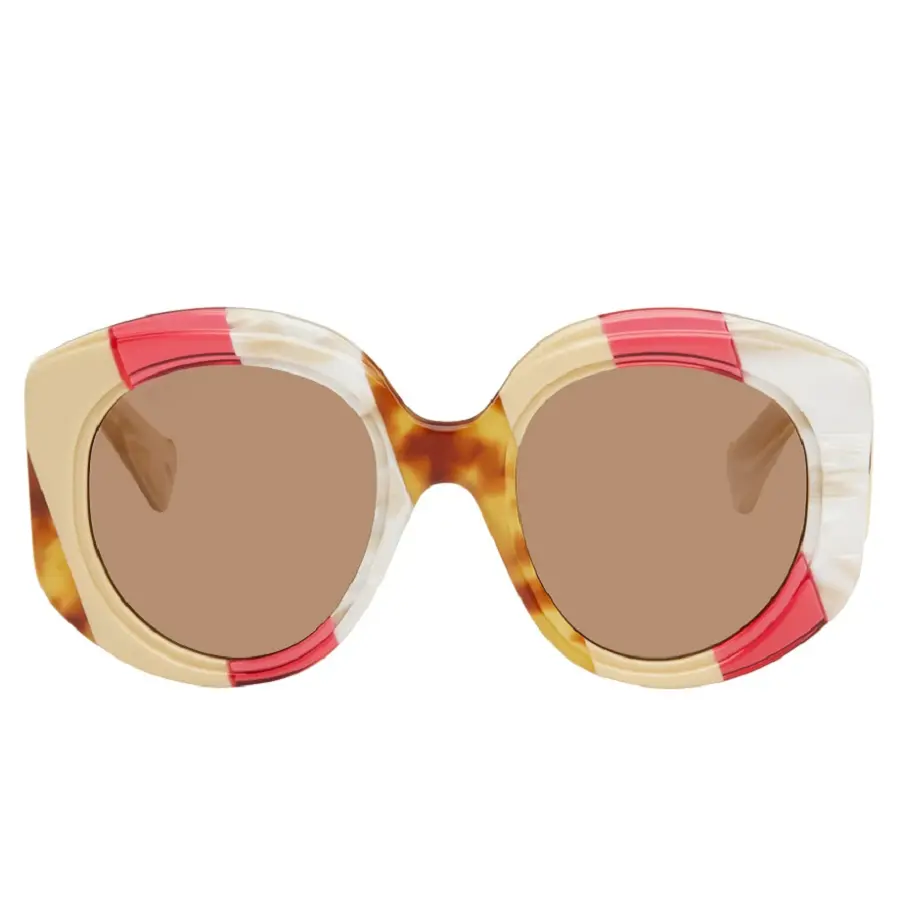 Kính Gucci Oversized Round Sunglasses 'Beige Red' GG1308S-003