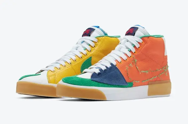 Alternative view of Giày Nike Zoom Blazer Mid Edge SB 'Multi-Color' DA2189-800