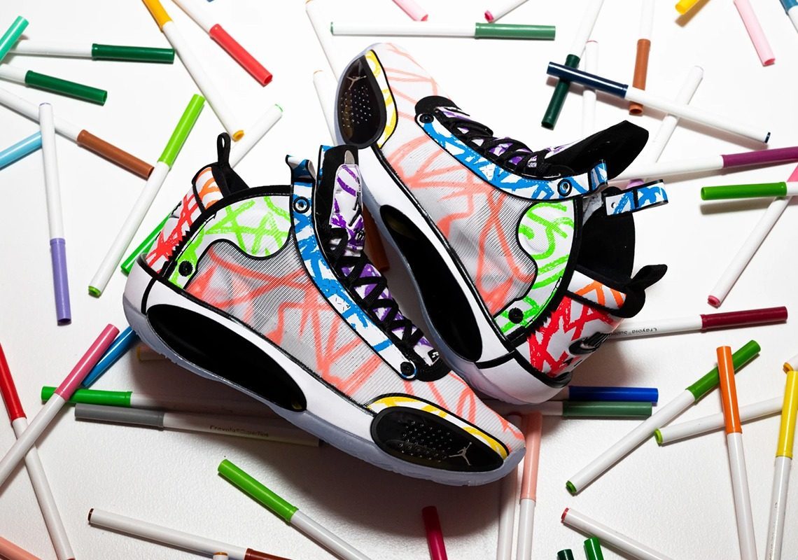 Giày Zion Williamson x Air Jordan 34 GS 'Noah' DA4450-100 - Ảnh 5