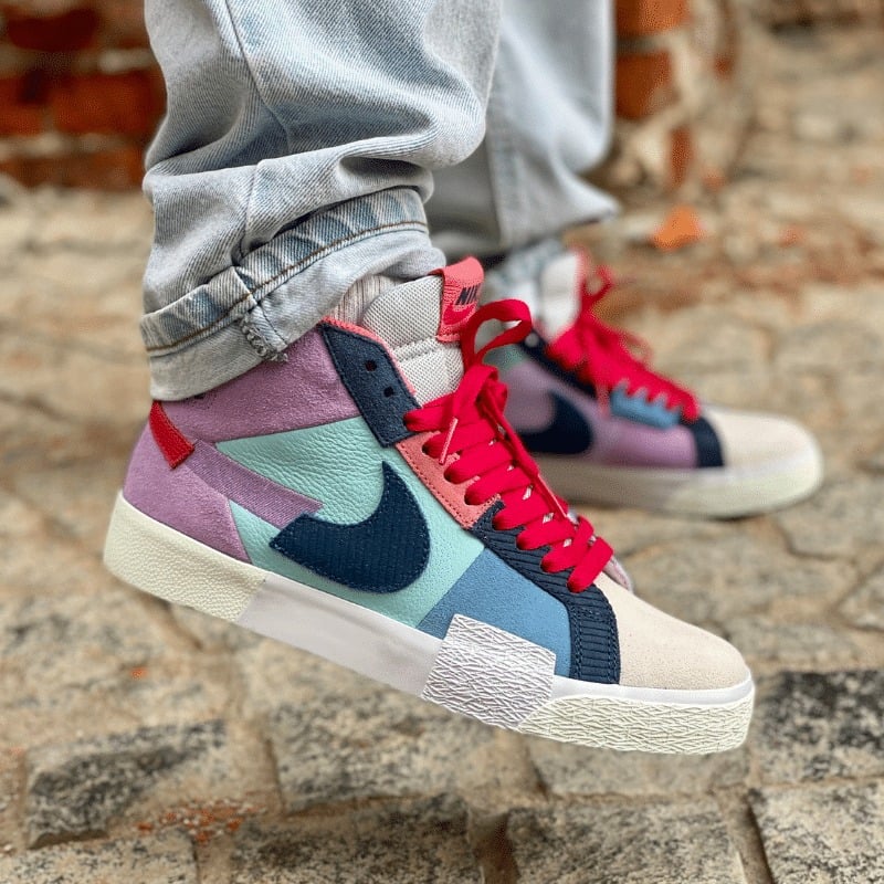 Giày Nike Zoom Blazer Mid Premium SB 'Mosaic Pack Multi' DA8854-500 - Ảnh 2