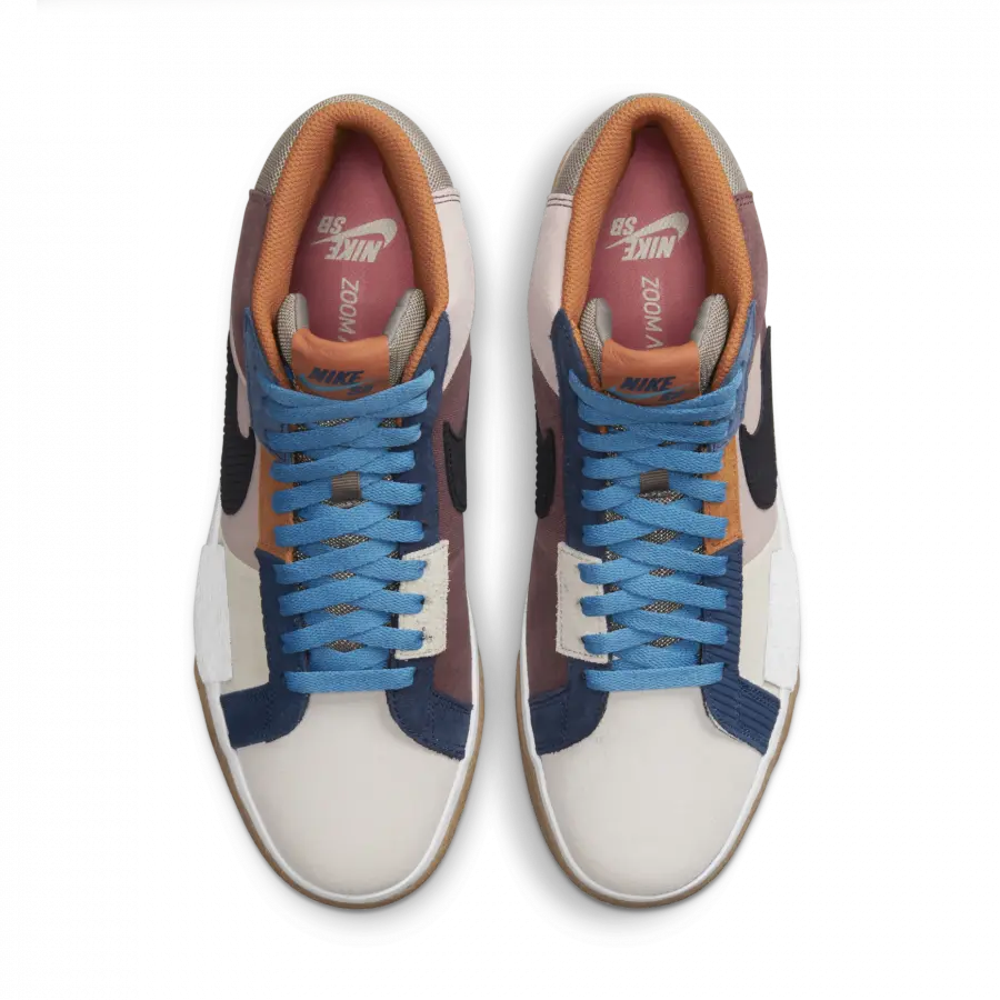 Giày Nike Zoom Blazer Mid Premium SB 'Dark Wine' DA8854-600 - Ảnh 3