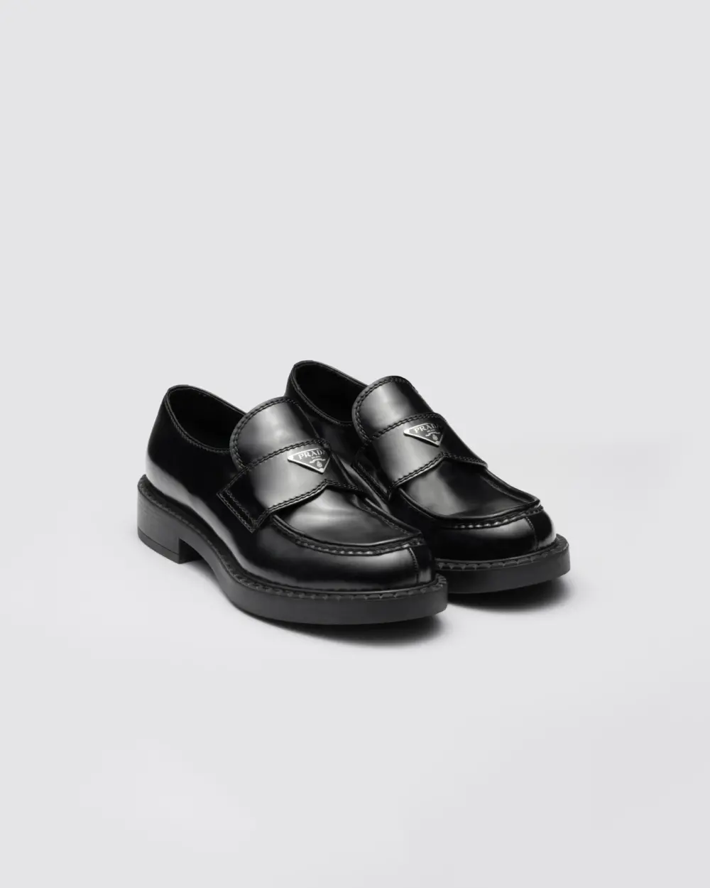 Giày Prada Brushed Leather Loafers 'Chocolate' 2DE127-055-F0002 - Ảnh 5