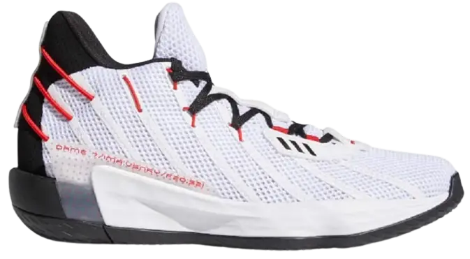Giày Adidas Dame 7 'White Black' H04387