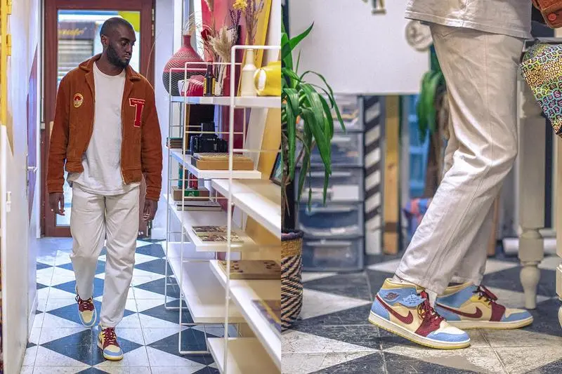 Giày Maison Chateau Rouge x Air Jordan 1 Mid SE Fearless CU2803-200 - Ảnh 7