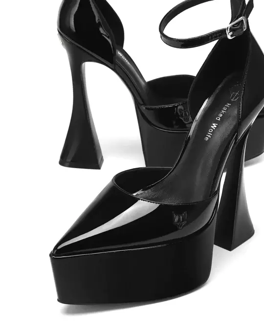 Giày cao gót Naked Wolfe DARIA 'BLACK PATENT' - Ảnh 4