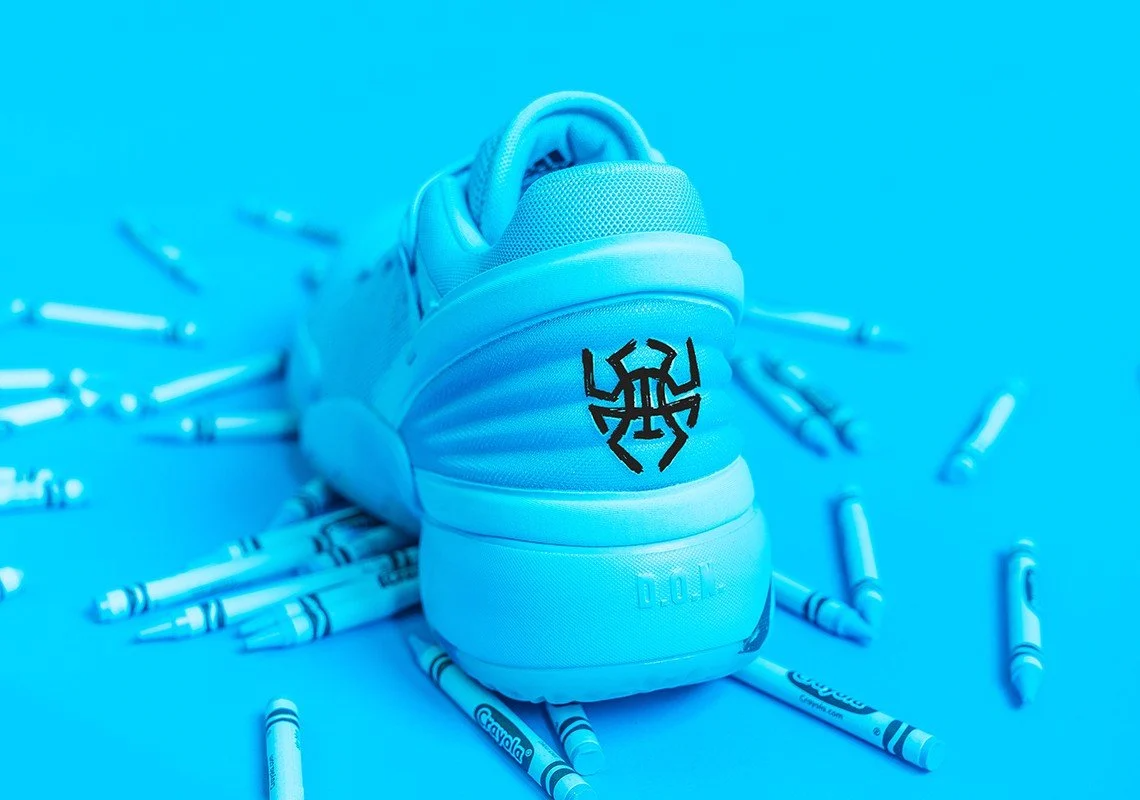 Giày Adidas Crayola x D.O.N. Issue #2 GCA 'Signal Cyan' FW9047 - Ảnh 3