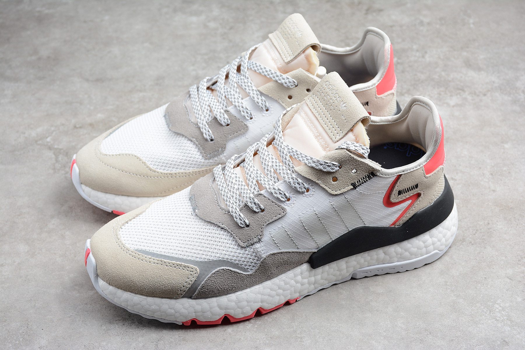 Giày Adidas Nite Jogger 'White Shock Red' F34123 - Ảnh 2