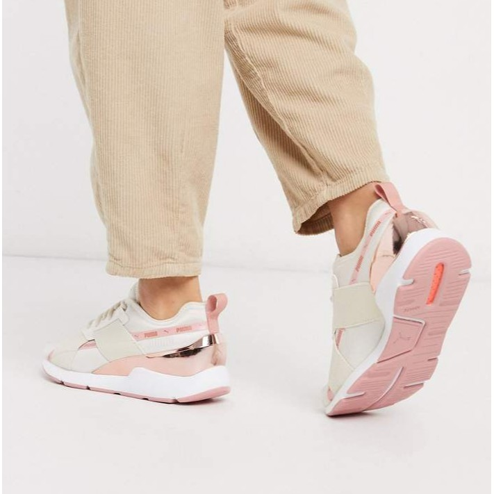 Giày Puma Wmns Muse X-2 Metallic 'Pastel Parchment Rose Gold' 370838-03 - Ảnh 3
