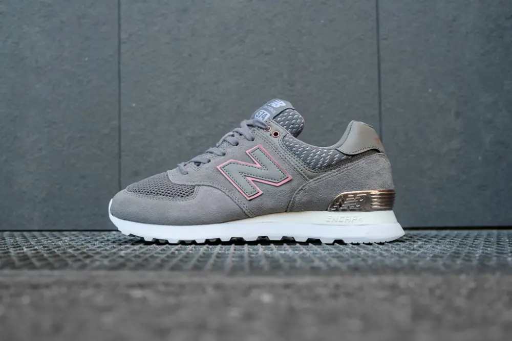 Giày New Balance 574 Wmns 'Grey White Rose Gold' WL574FSCB - Ảnh 5
