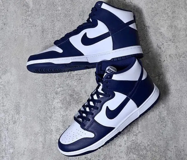 Alternative view of Giày Nike Dunk High 'Midnight Navy' DD1399-104