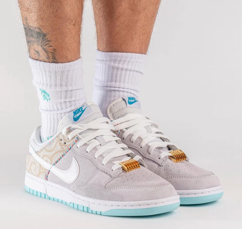 Giày Nike Dunk Low Barber Shop Grey DH7614-500 - Ảnh 3