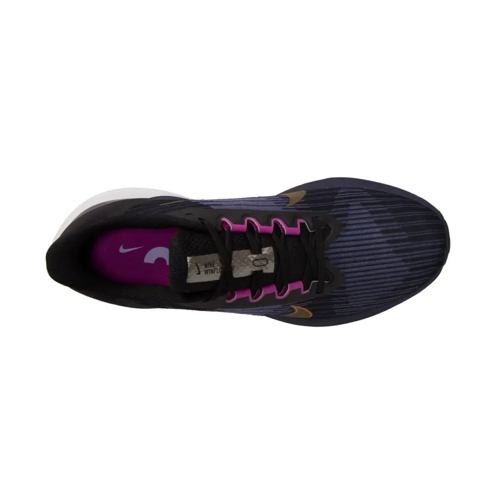 Giày Nike Air Winflo 9 'Black Gold Suede' DD6203-007 - Ảnh 12
