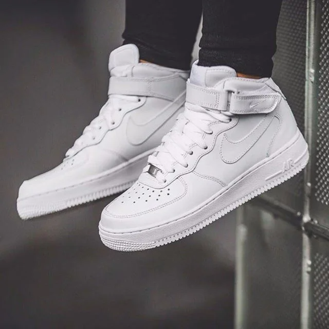 Giày Nike Air Force 1 Mid 'Triple White' DD9625-100 - Ảnh 5
