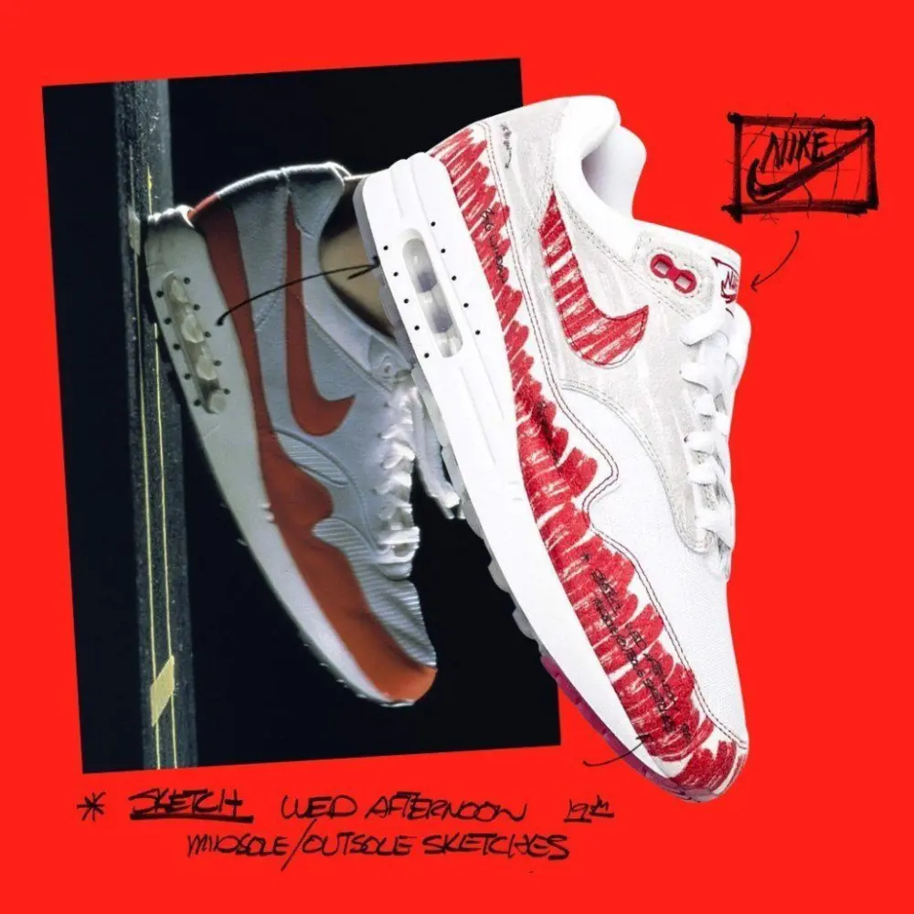 Alternative view of Giày Nike Air Max 1 ' Sketch To Shelf White' CJ4286-101