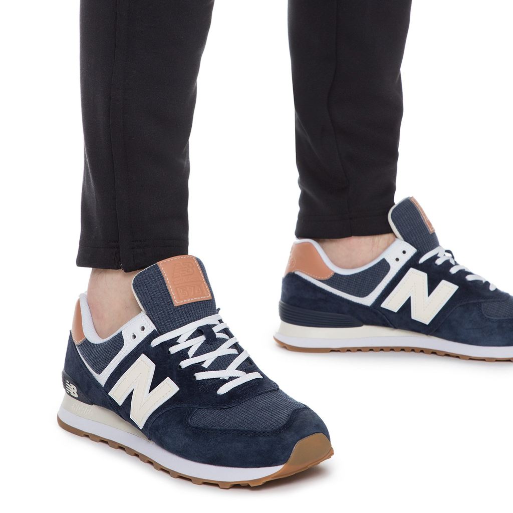 Giày New Balance 574 Natural Indigo Mahogany ML574TYA - Ảnh 6