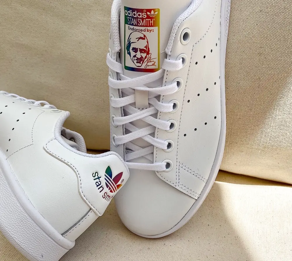 Giày Adidas Stan Smith J 'White Rainbow' EH0739 - Ảnh 4