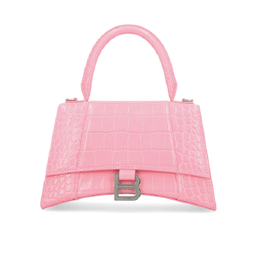 Túi Balenciaga Hourglas Crocodile 'Pink' 5935461LR6Y5812