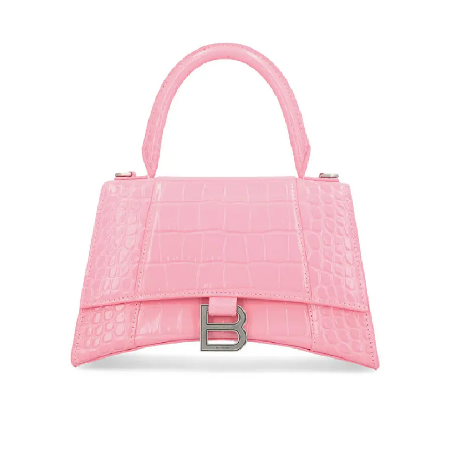 Túi Balenciaga Hourglas Crocodile 'Pink' 5935461LR6Y5812