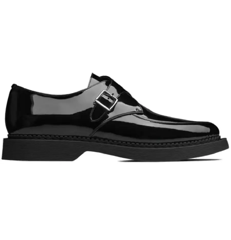 Giày Saint Laurent Teddy Monkstraps In Patent Leather 'Black' 6688941TV001000