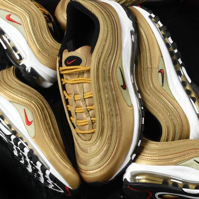 Giày Nike Air Max 97 OG QS Metallic Gold 884421-700 - Ảnh 4