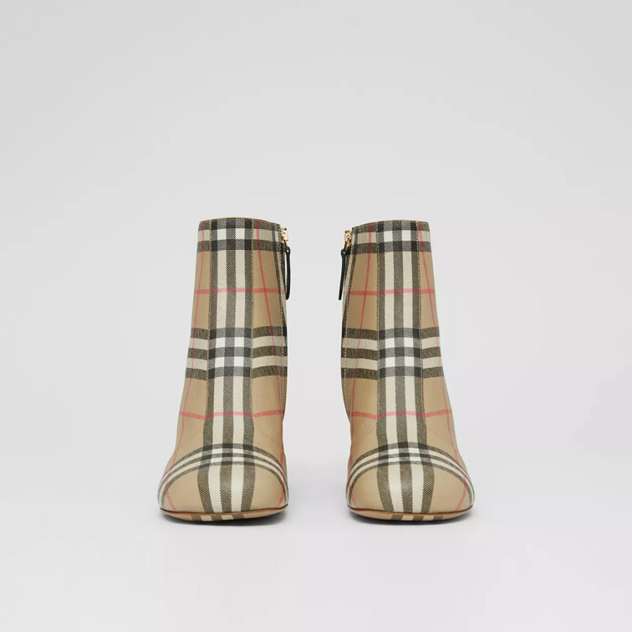 Giày Burberry Vintage Check Block Heel Boots 'Archive Beige' - Ảnh 4