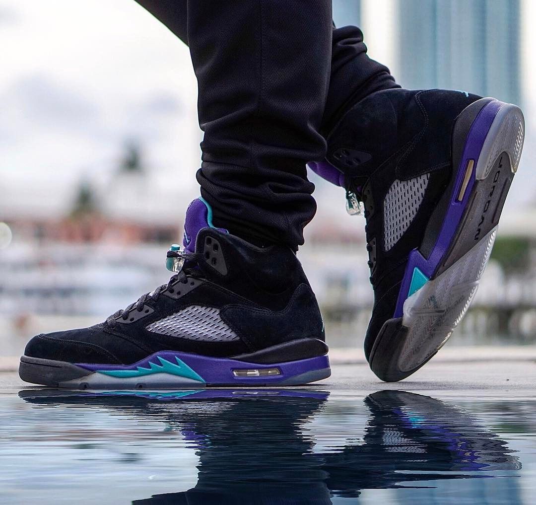 Giày Air Jordan 5 Retro 'Black Grape' 136027-007 - Ảnh 3
