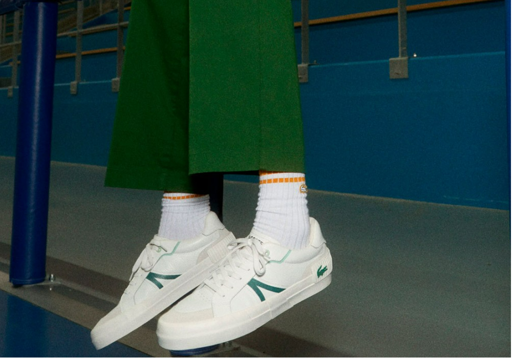 Giày Lacoste Mens L004 Sneakers 'White Green' 7-43CMA0057082 - Ảnh 4