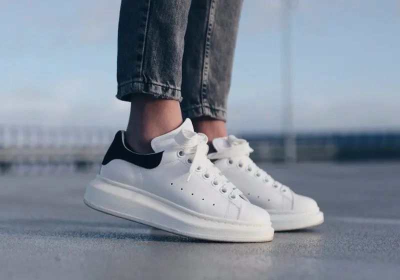 Giày Alexander McQueen Oversized SS19 'White Black' 2019 553770 WHGP7 9061 - Ảnh 5
