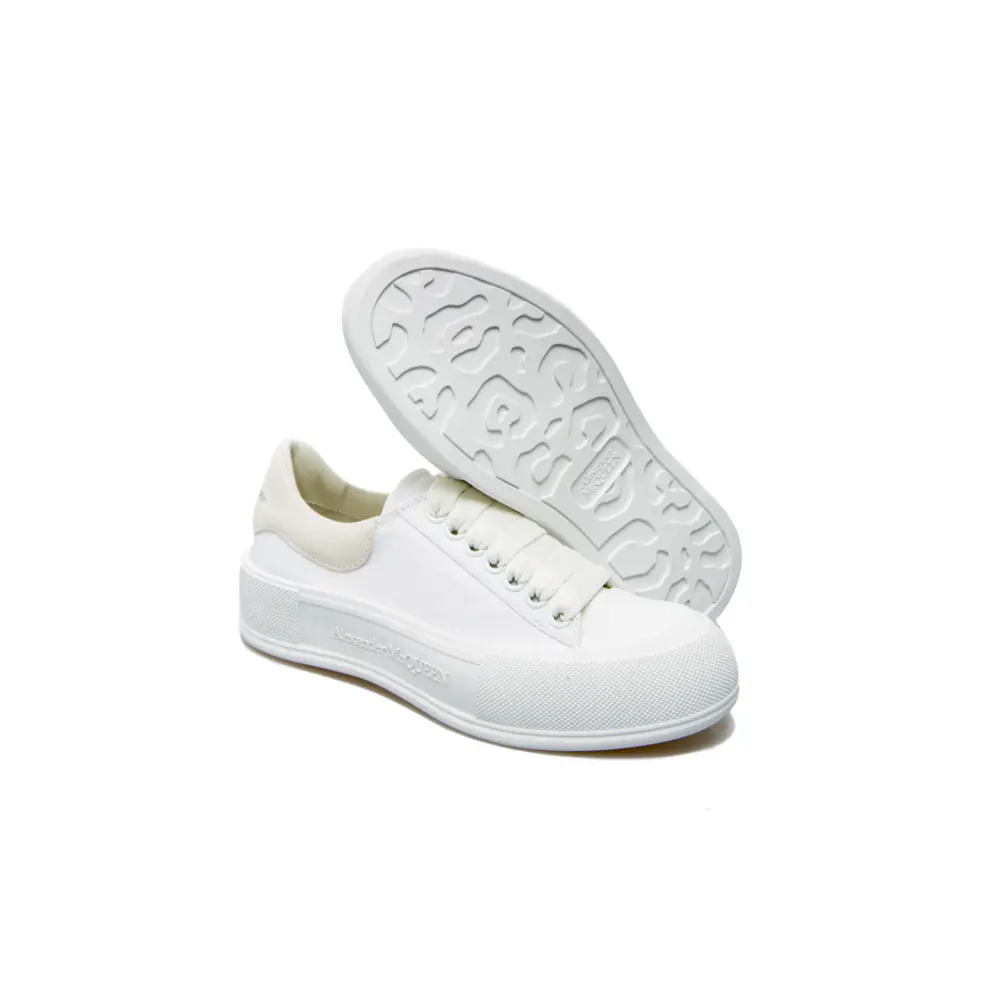 Giày Alexander McQueen Deck Plimsoll Low 'White' 654594-W4MV7-9000 - Ảnh 4
