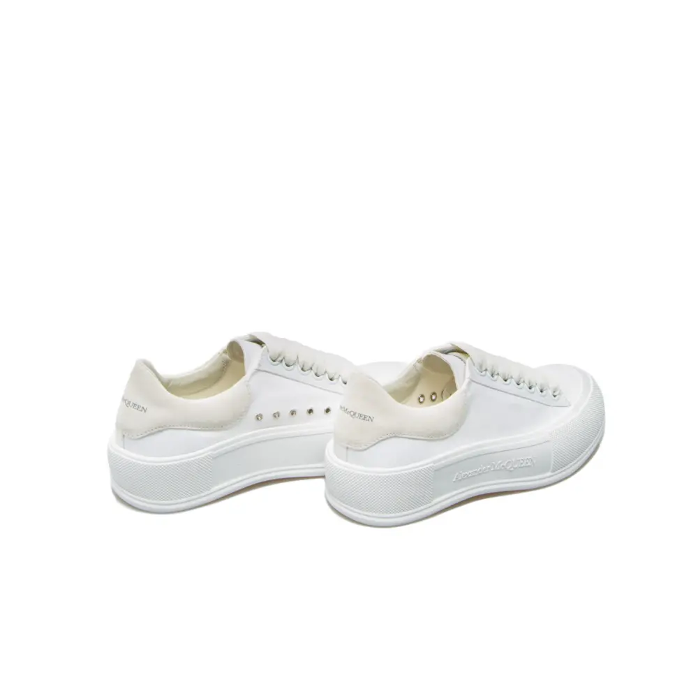 Giày Alexander McQueen Deck Plimsoll Low 'White' 654594-W4MV7-9000 - Ảnh 3