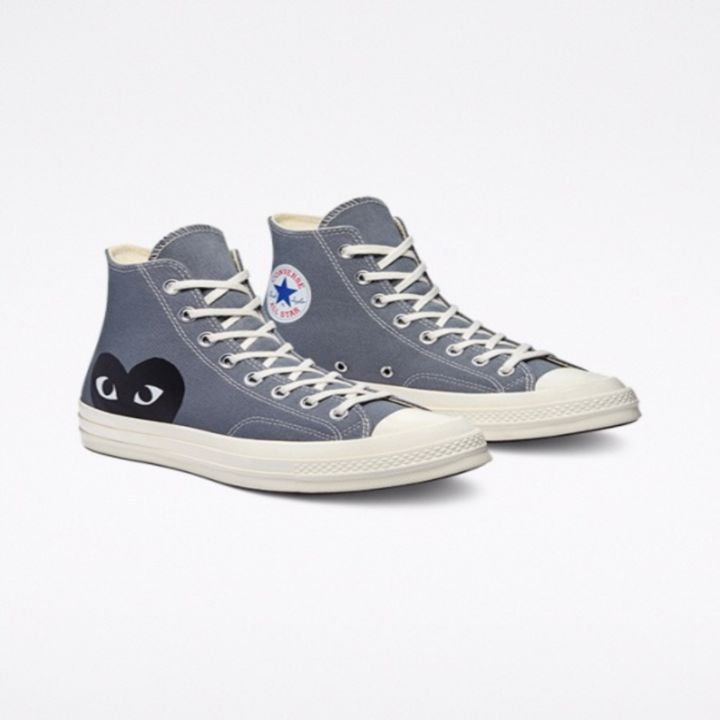 Giày Converse Comme des Garçons PLAY x Chuck 70 High 'Steel Gray' 171847C - Ảnh 2