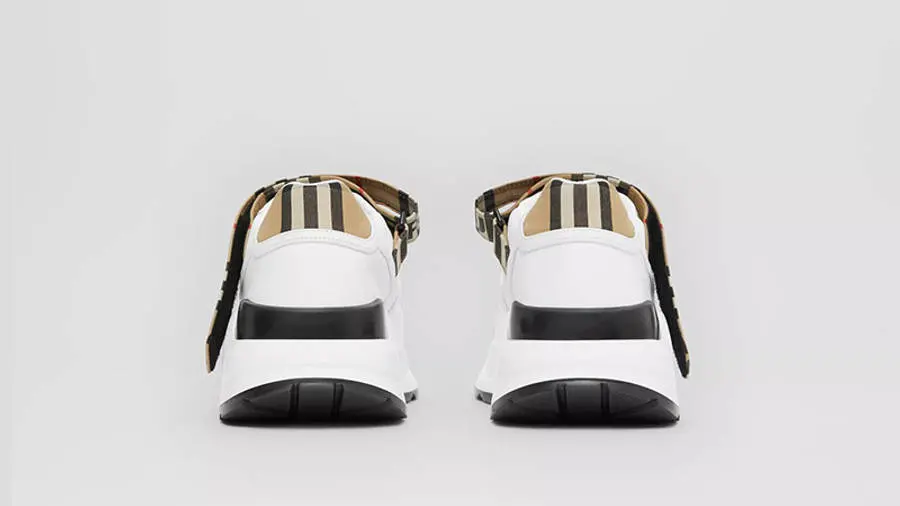 Giày Burberry Vintage Check Leather Beige White 80240521 - Ảnh 5
