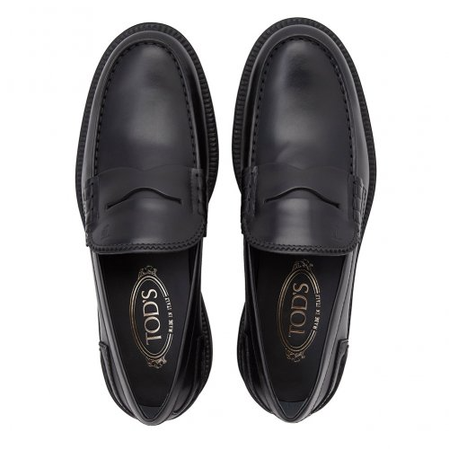 Giày Tod’s Black leather loafers XXM80B0BR30LYGB999 - Ảnh 4