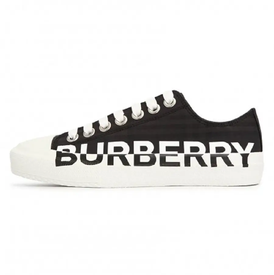 Giày Burberry Larkhall Low Top Lace Up Sneakers 'Black' 8045845 - Ảnh 4