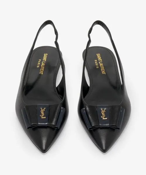 Giày Saint Laurent Anaïs Slingback 'Black' 6496211ZJ101299 - Ảnh 3