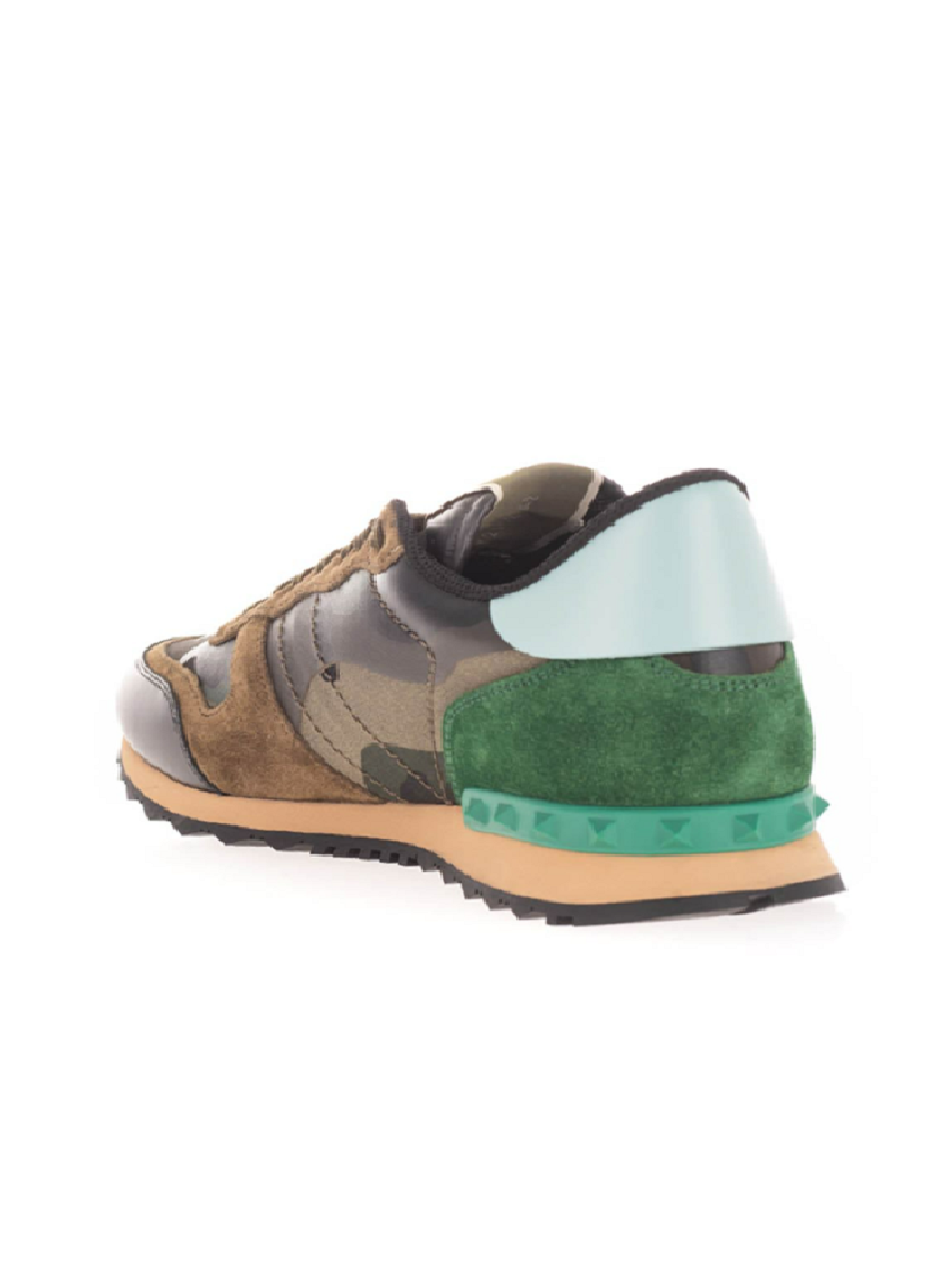 Giày Valentino Camouflage Rockrunner Sneakers in Green VY2S0723TCCK22 - Ảnh 6
