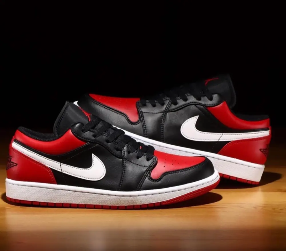 Giày Nike Air Jordan 1 Low GS 'Alternate Bred Toe' 553560-066 - Ảnh 6