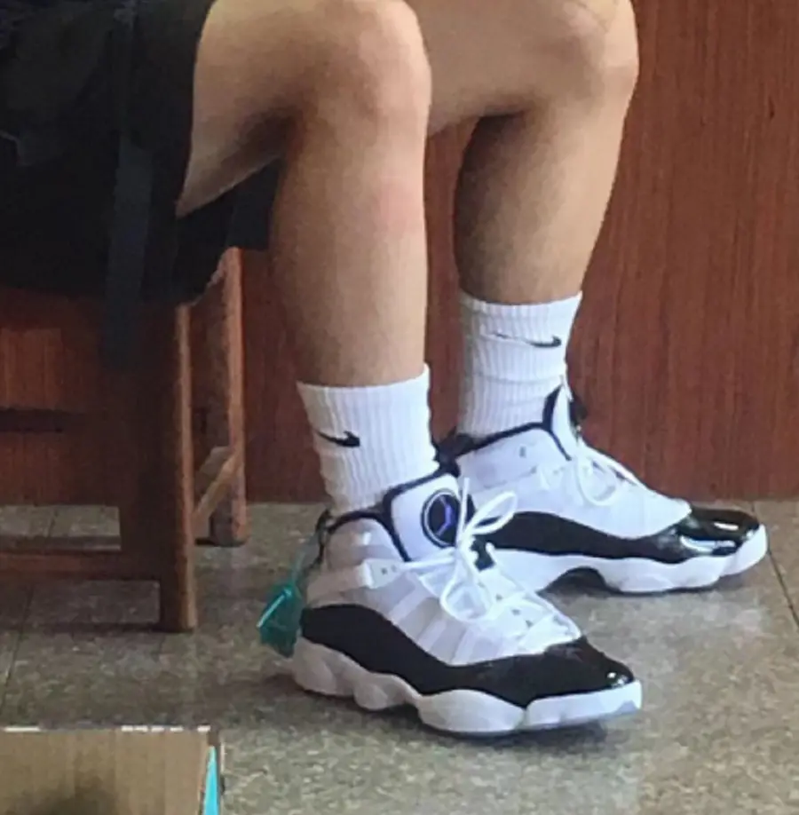 Giày Nike Air Jordan 6 Rings Concord 'White Black' 322992-104 - Ảnh 4