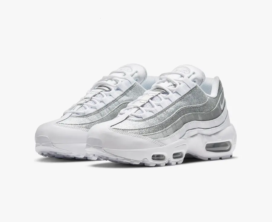 Giày Nike Air Max 95 Wmns 'White Metallic Silver' DH3857-100 - Ảnh 3