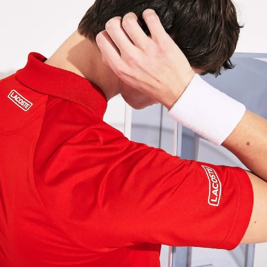 Áo Lacoste Novak Djokovic Polo 'Red' - Ảnh 5