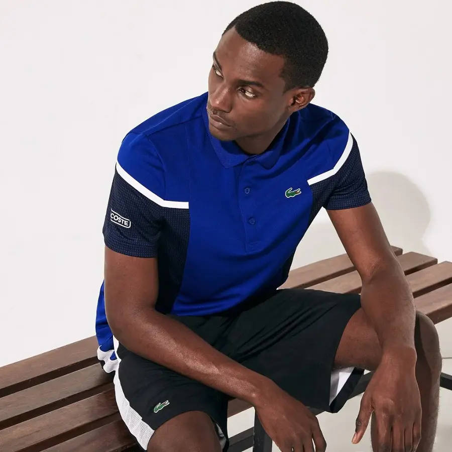 Áo Lacoste Polo SPORT Mesh Panel Tennis Navy DH4754-51-Y59 - Ảnh 4