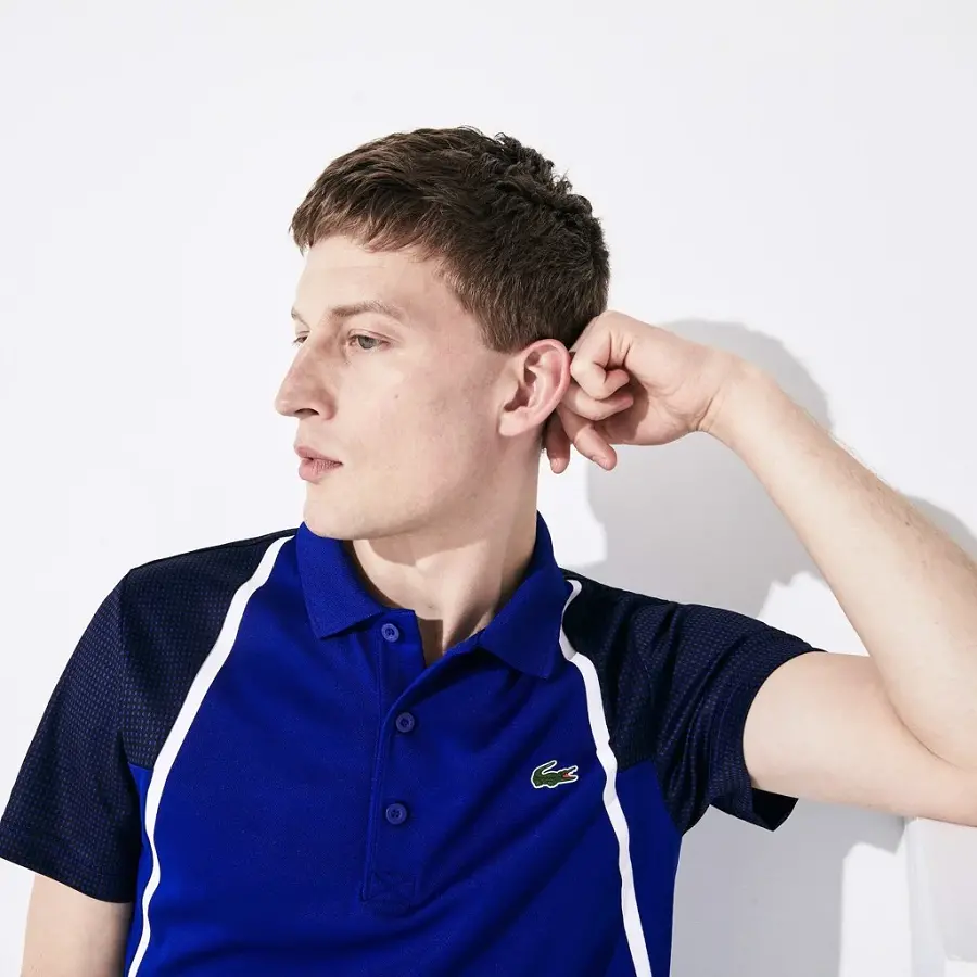 Alternative view of Áo Lacoste Polo SPORT Mesh Sleeved Tennis Blue DH4776-51-PHK