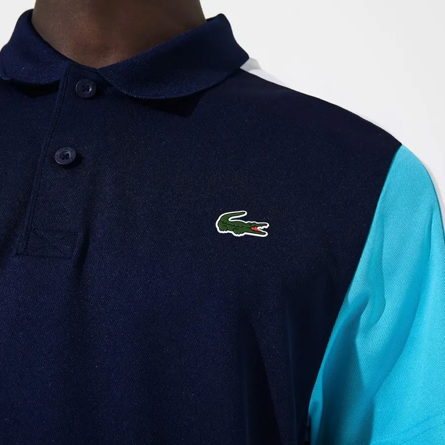 Áo Lacoste Polo SPORT Breathable Pique Turquoise DH4864-51-2YE - Ảnh 7