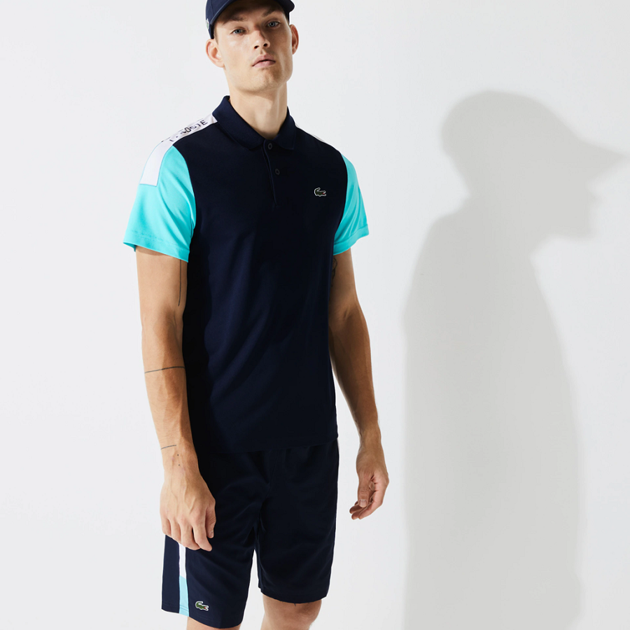 Áo Lacoste Polo SPORT Breathable Pique Turquoise DH4864-51-2YE - Ảnh 2