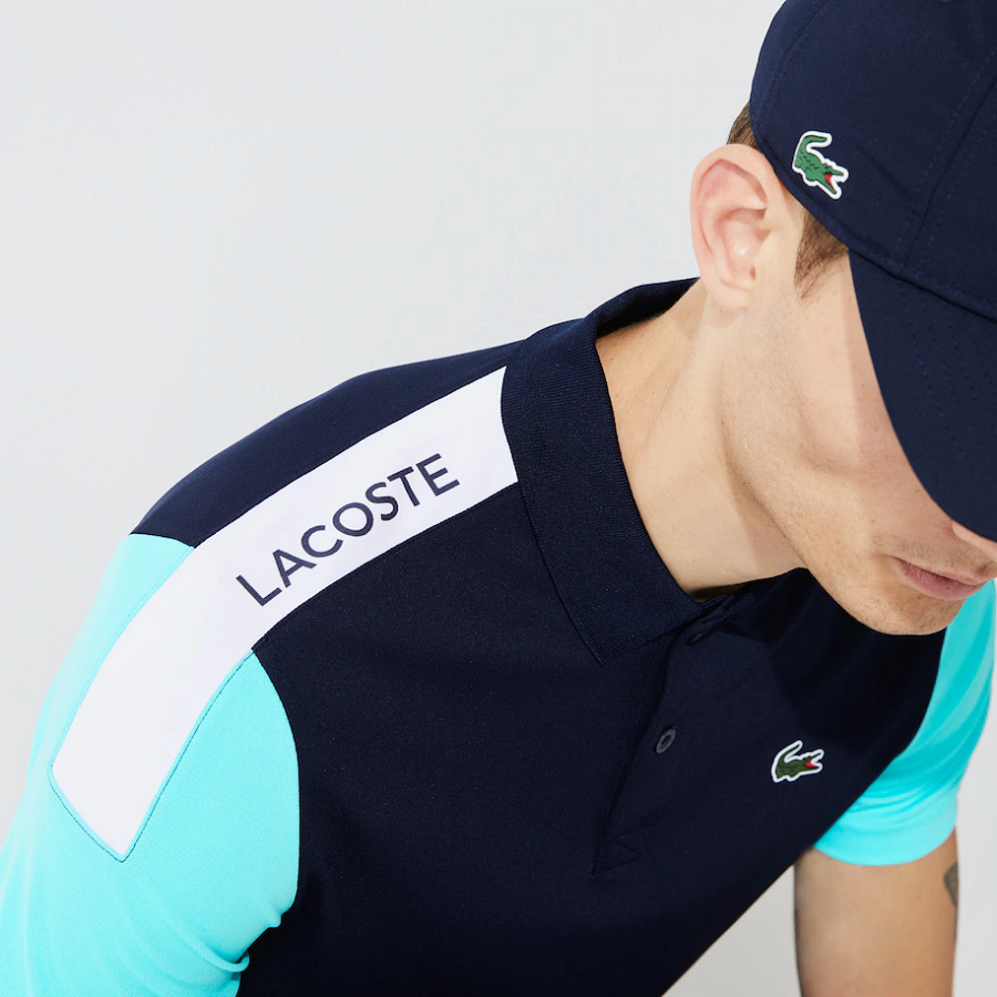 Áo Lacoste Polo SPORT Breathable Pique Turquoise DH4864-51-2YE - Ảnh 3