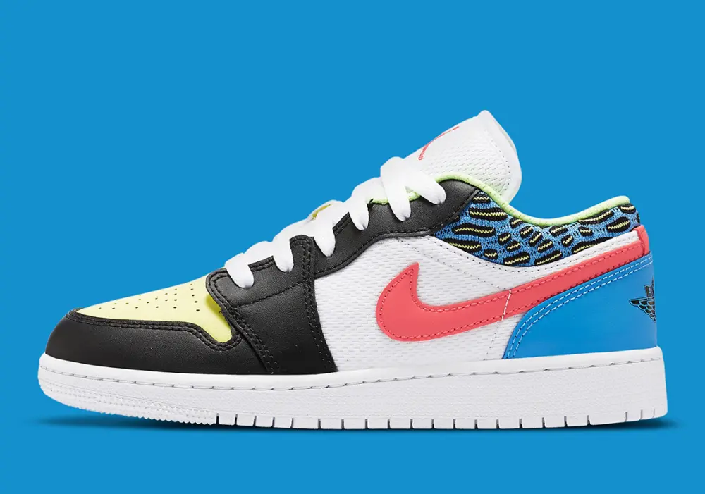 Giày Nike Air Jordan 1 Low GS 'Funky Patterns' DH5927-006 - Ảnh 7