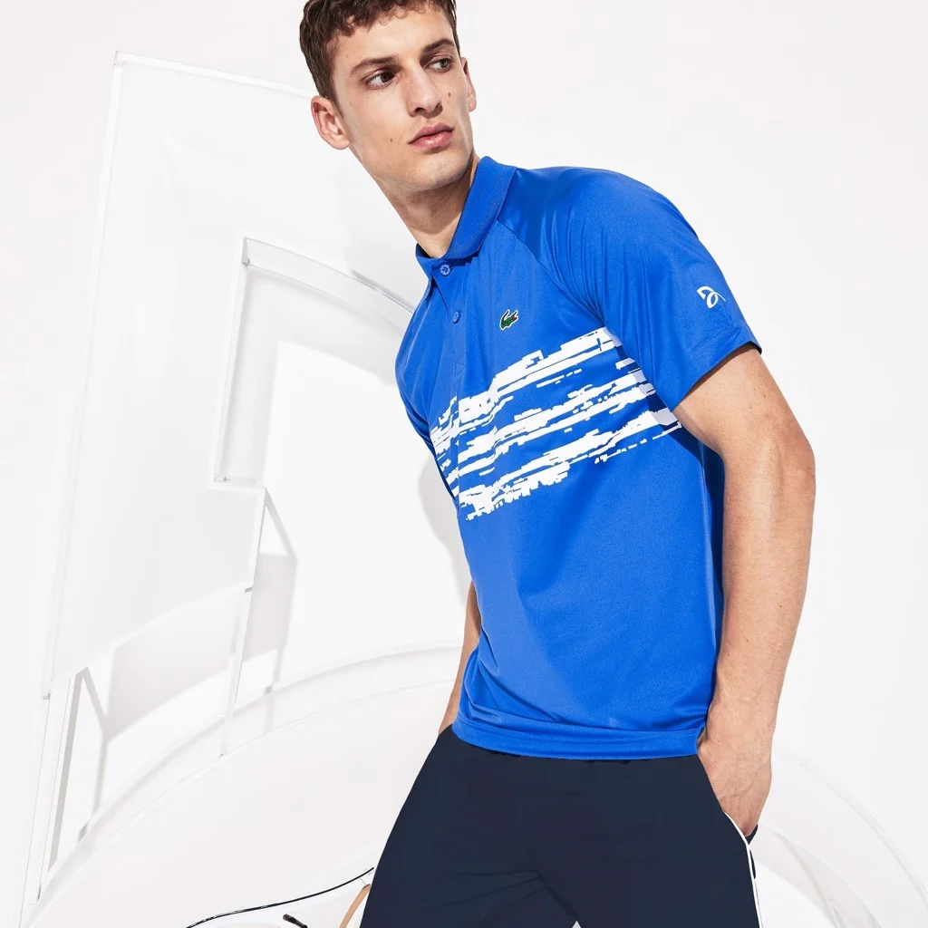 Áo Lacoste Polo Sport Novak Djokovic Blue DH7974-51-JFL - Ảnh 4