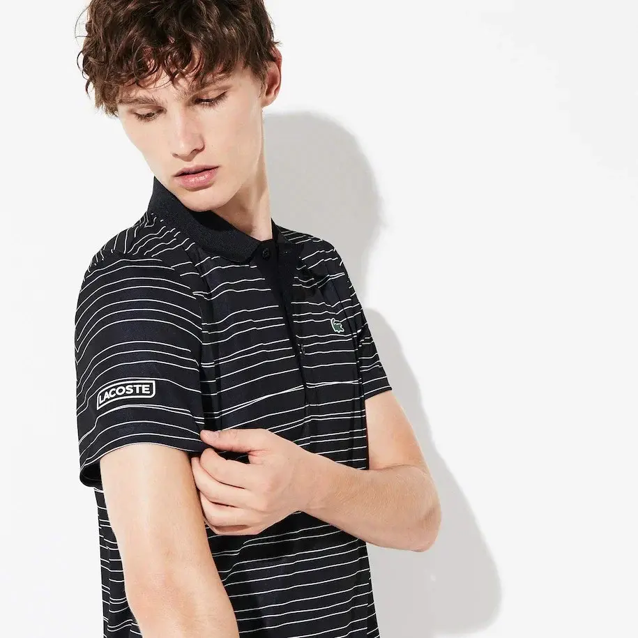 Alternative view of Áo Lacoste Polo Tennis Pique Black White HJS DH8481-00-HJS