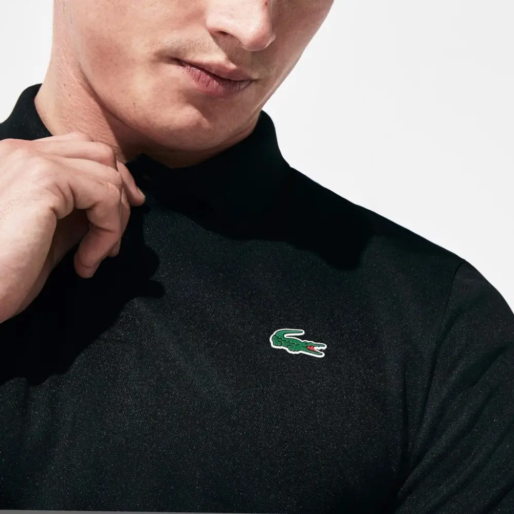 Áo Lacoste Polo Sport Pique Black Blue DH8548-51-1VK - Ảnh 5