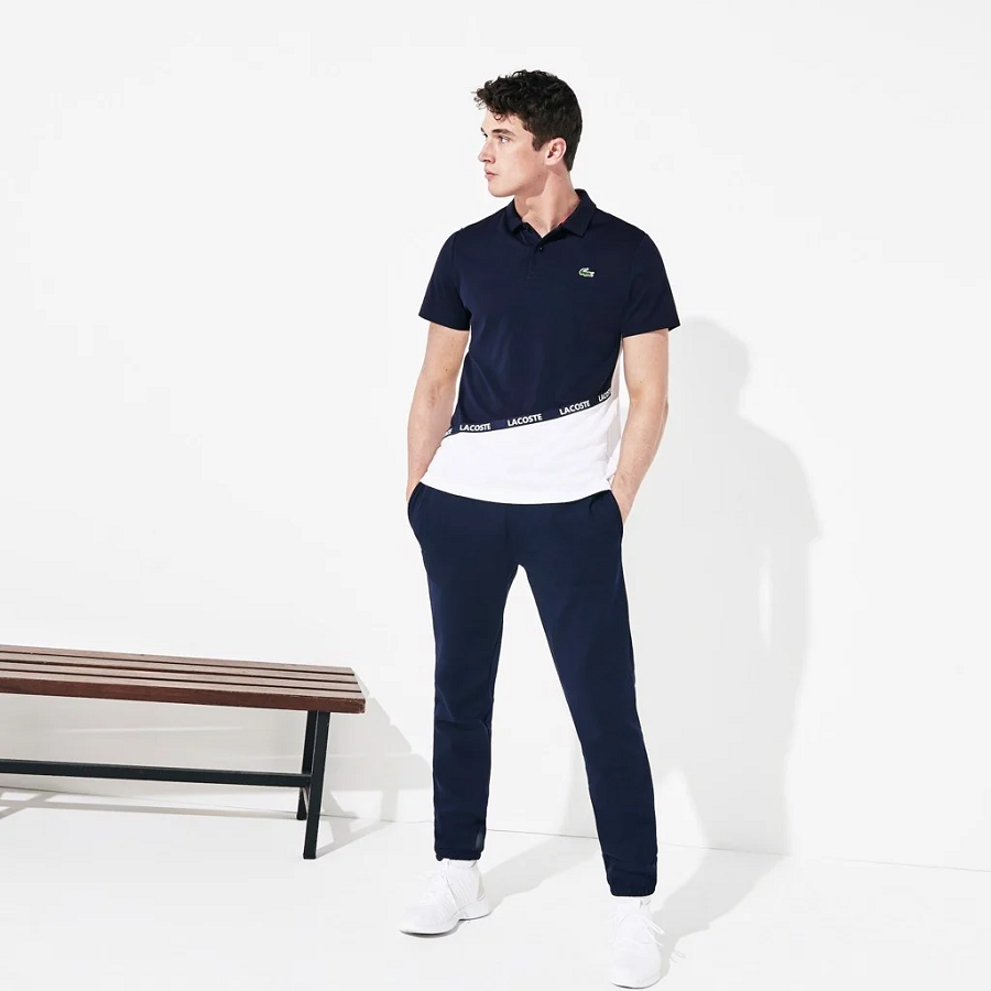 Áo Lacoste Polo Sport Pique Navy White DH8548-51-LAW - Ảnh 2
